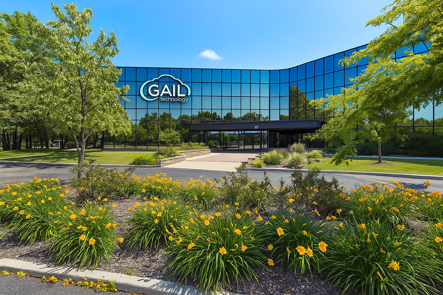 GAIL Technology facility showcasing solar panels and data center infrastructure